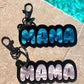 Acrylic Mama Keychains - Checkered, Neutral, Bright Design