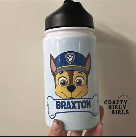 Paw Patrol Chase Kids Tumbler - 12oz Stainless Steel w/ name