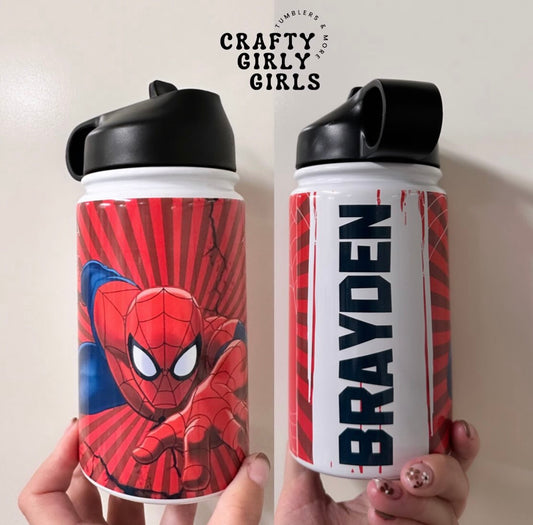Spiderman Kids Tumbler - 12oz Stainless Steel w/ name