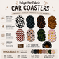 Wholesale 8 pack-  Car Coaster 2pc Set- Unpackaged - Foam Polyester -Made with sublimation - Many Designs