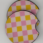 Wholesale 8 pack-  Car Coaster 2pc Set- Unpackaged - Foam Polyester -Made with sublimation - Many Designs