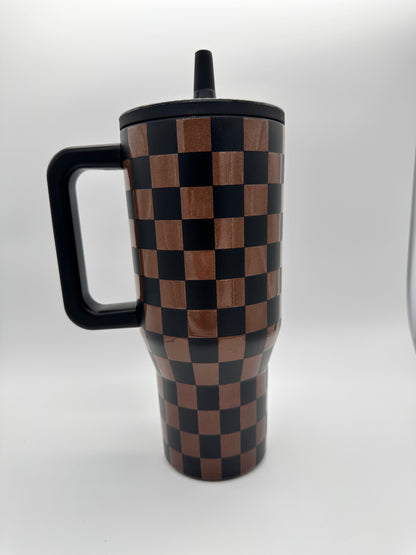 32oz Leak Proof Tumblers - UV Screen Printed - Checkered, Floral, Fall & Christmas