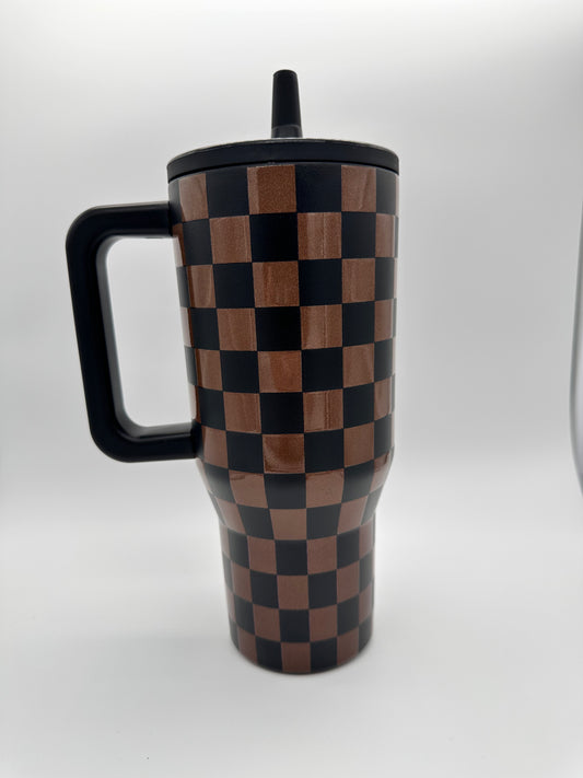 32oz Leak Proof Tumblers - UV Screen Printed - Checkered, Floral, Fall & Christmas