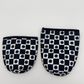 Black Floral Checkered SHORT & TALL Coffee Sleeve Coozies - Sweat Proof & Cute