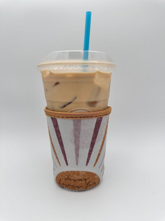 Jesus Loves You Coffee Sleeve Coozies - Sweat Proof & Cute