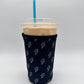 Black Lightning Bolts TALL Coffee Sleeve Coozies - Sweat Proof & Cute