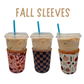 Fall Pumpkins Coffee Sleeve Coozies - Sweat Proof & Cute