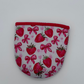 Strawberry & Bows Coffee Sleeve Coozie - Sweat Proof & Cute