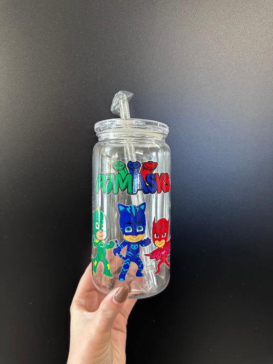 Pj Mask - Plastic Cup w/ Straw UV VINYL