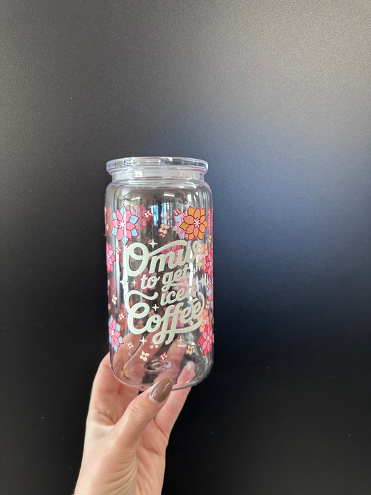 On My Way to Get Iced Coffee - Plastic Cup w/ Straw UV VINYL