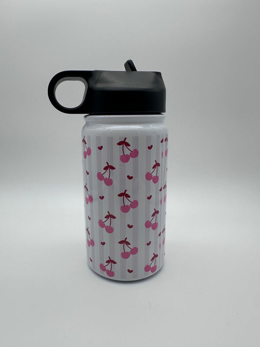 Cherry's & Stripes Kids Tumbler - 12oz Stainless Steel