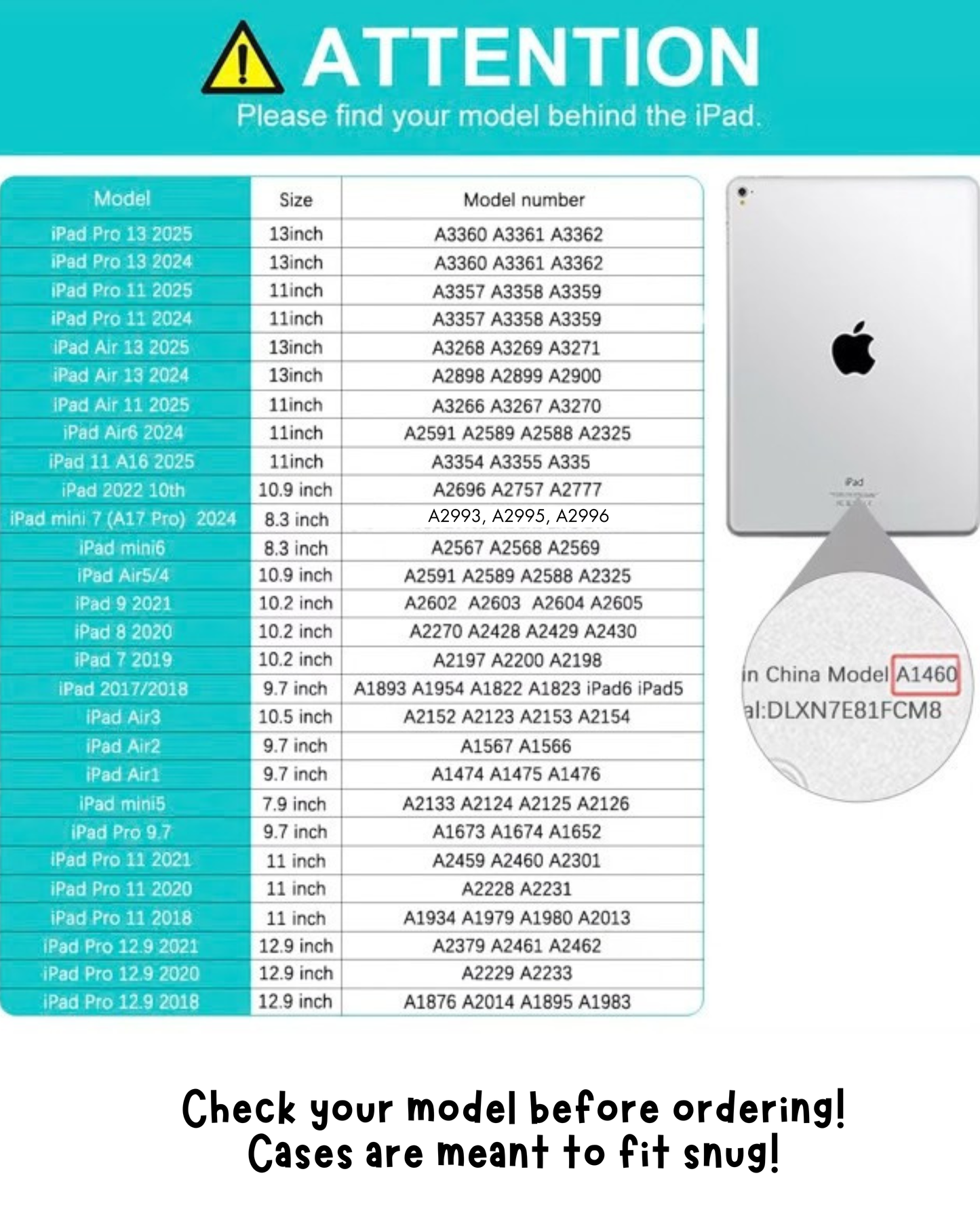 iPad Cases - 13", 11", 10.9", 10.5" 10.2", 8.3"