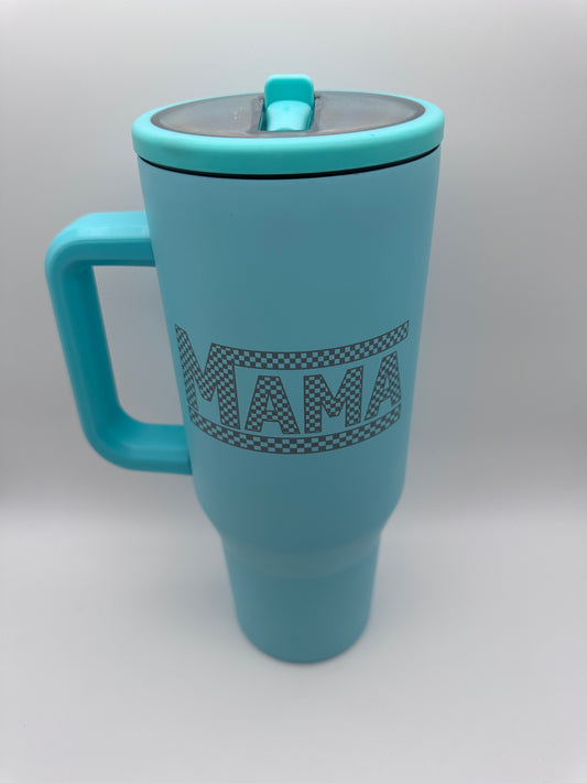 Mama Vans - Blue Leakproof Engraved 40oz Stainless Steel