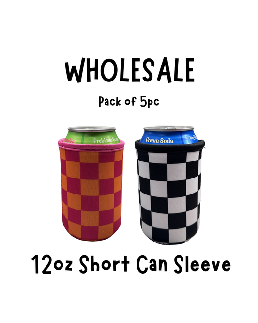 Wholesale 12oz Short Soda Can Sleeves - 5pc Pack