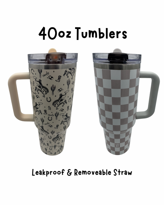 40oz Leakproof Tumbler w/ Removable Straw