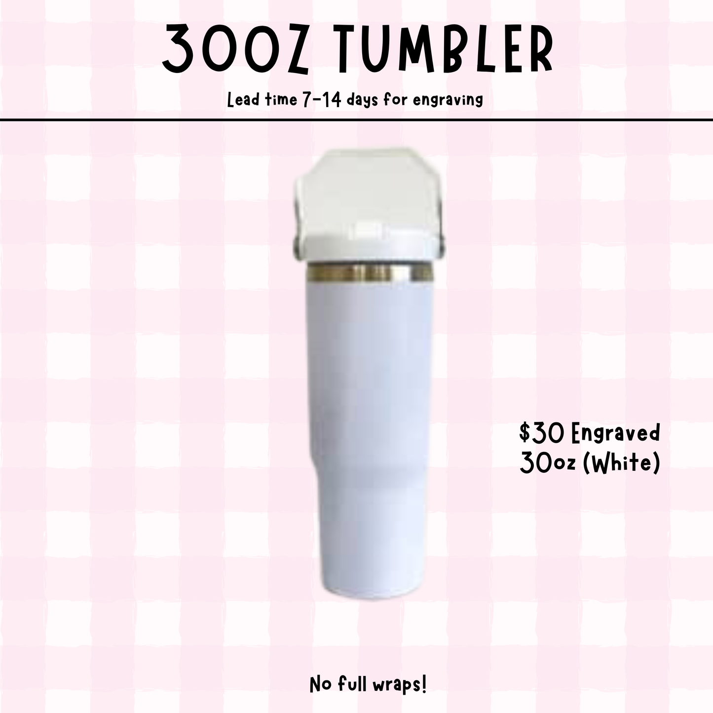 Engraved Tumbler - Custom Design/Logo