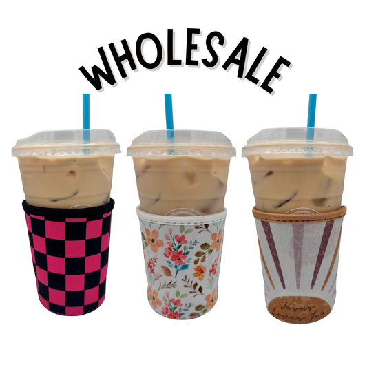WHOLESALE Coffee Sleeves Coozies - Sweat Proof - 8pc Pack - Drinkware, Bottle, Cup Accessories