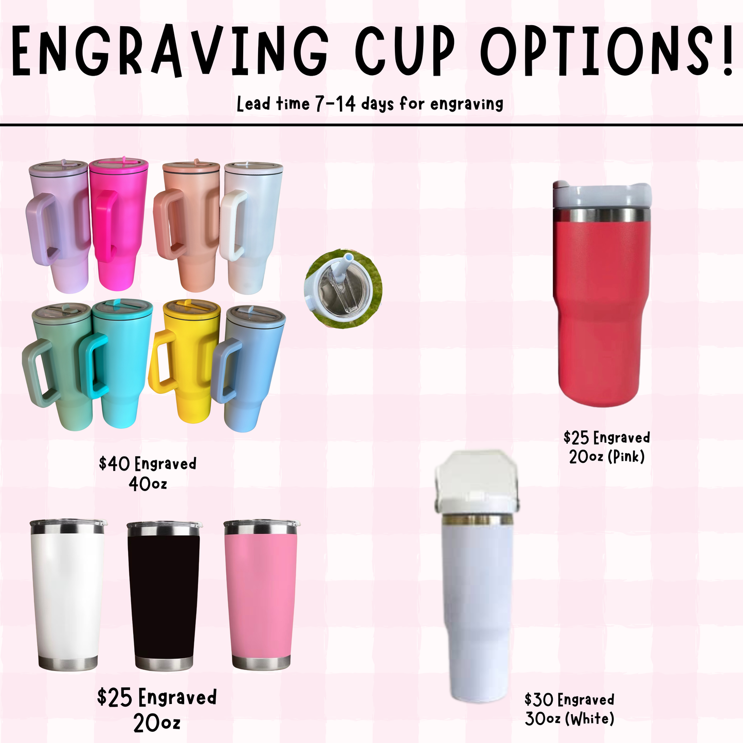 Engraved Tumbler - Custom Design/Logo