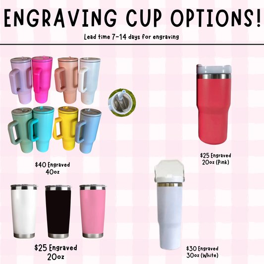 Engraved Tumbler - Custom Design/Logo