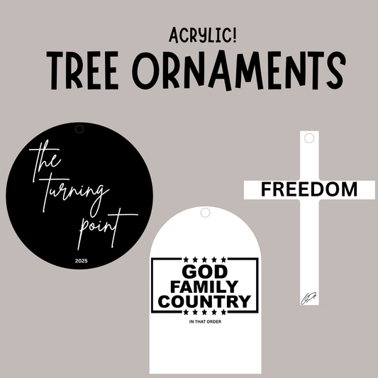 Freedom, Turning Point Tree Ornaments - Acrylic