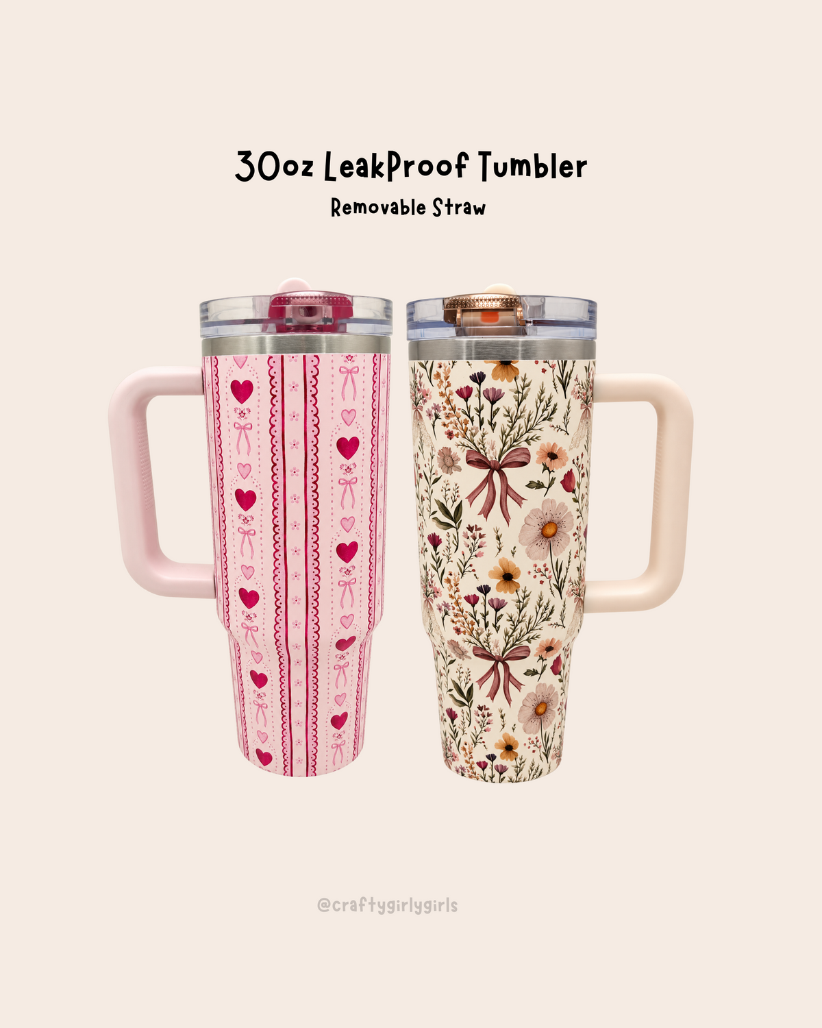 30oz Leakproof Tumbler w/ Removeable Straw