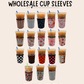 Wholesale Coffee Cup Sleeves I 5pc Pack | Reusable, Washable & Sweat-Proof Drink Sleeves