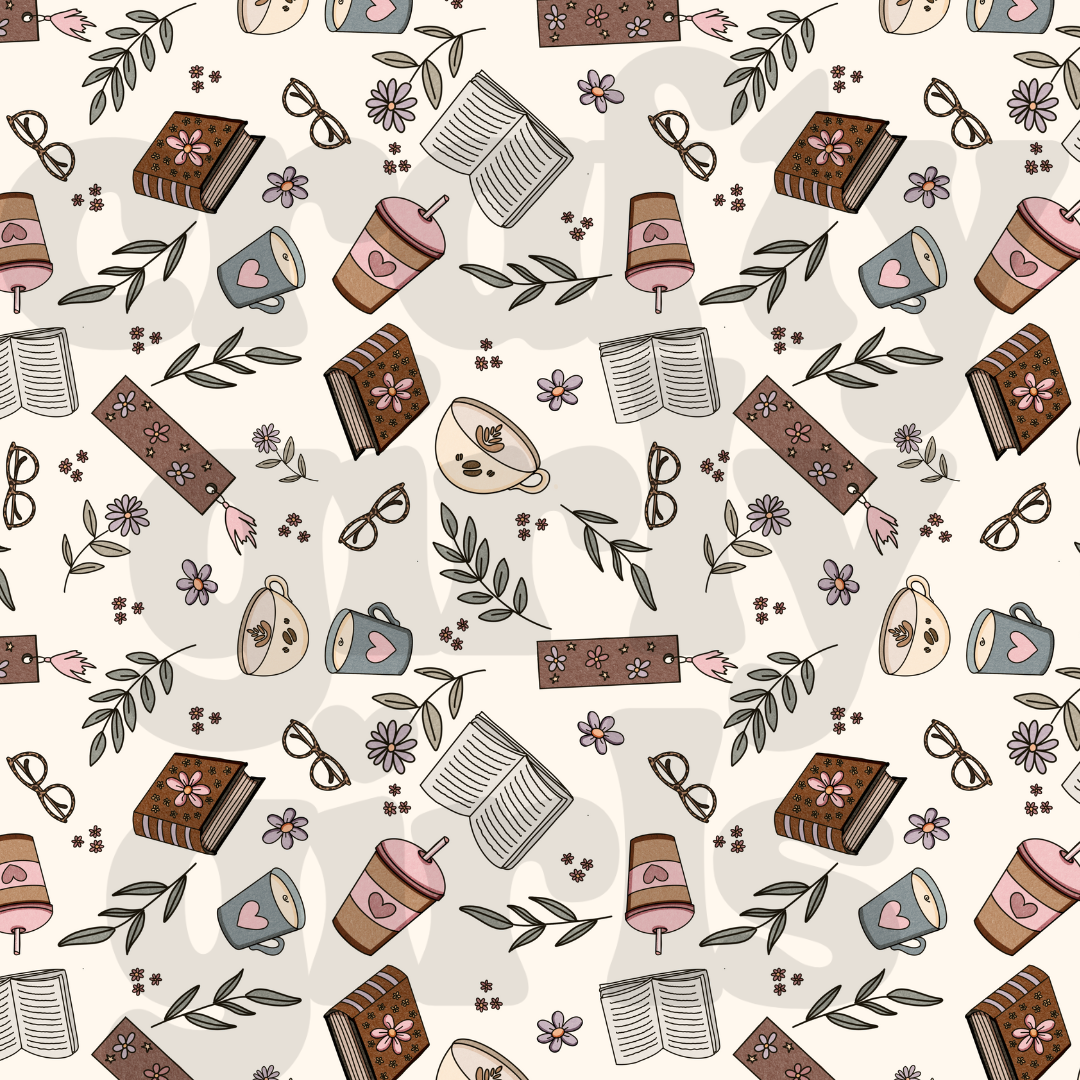 Books + Coffee Coffee Sleeve Coozie - Sweat Proof & Cute